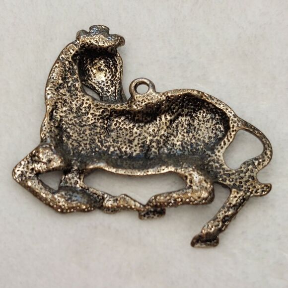 Vintage Zebra Charm Style Pendant Black Rhinestones In Silver Tone - Picture 6 of 8